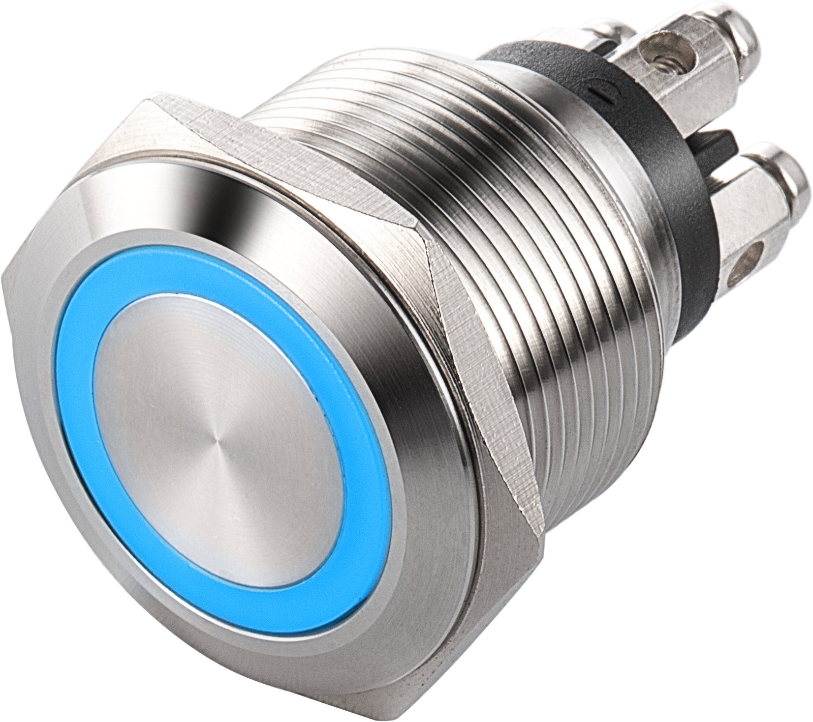 Langir LED Taster M22 L22M mit kurzem Tastweg und Ring LED